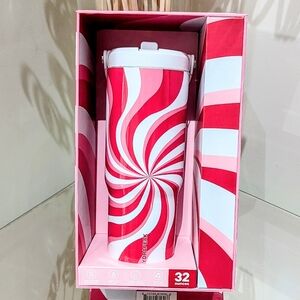 New Hydrapeak Christmas Edition Peppermint Candy Cane Swirl Nomad Tumbler 32oz